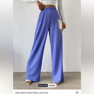 High Waisted Wide Leg Pants Shein